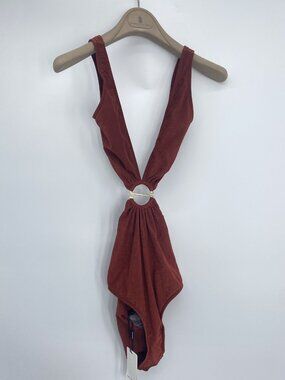 Lenny Niemeyer Womens Bikini Bottom Cinnamon Size S Fully Lined Textured Lycra